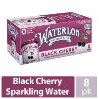 Waterloo® Black Cherry Flavored Sparkling Water Cans Perspective: Main