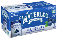 Waterloo® Blueberry Flavored Sparkling Water Cans Perspective: Main