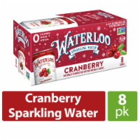 Waterloo® Cranberry Flavored Sparkling Water Cans Perspective: Main