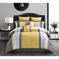 Livingston Oversized and Overfilled Comforter Set (8-Piece) yellow king