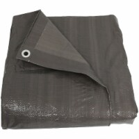 Sunnydaze Polyethylene Multi-Purpose Tarp - Dark Gray - 6 ft x 8 ft