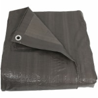 Sunnydaze Polyethylene Multi-Purpose Tarp - Dark Gray - 9 ft x 12 ft