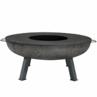 Sunnydaze 40 in Cast Iron Fire Pit Bowl with Cooking Ledge