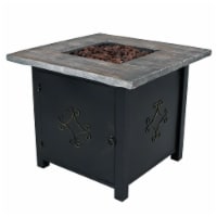 Sunnydaze 30 in Square MGO Propane Gas Fire Pit Table with Lava Rocks
