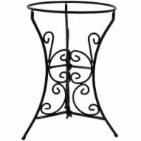 Sunnydaze Decorative Scroll Steel Outdoor Gazing Globe Stand - Black