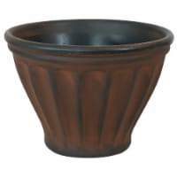 Sunnydaze Charlotte Outdoor Double-Walled Flower Pot Planter - Rust -16 - Single