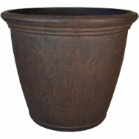 Sunnydaze Anjelica Outdoor Double-Walled Flower Pot Planter - Rust -24 - Single