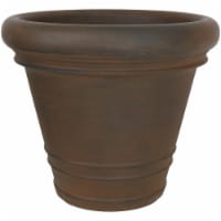 Sunnydaze Crozier Outdoor Double-Walled Flower Pot  Planter - Rust - 16 - Single