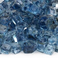 American Fireglass AFF-PABLRF12-10 0.5 in. Pacific Blue Reflective Fire Glass - 10 lbs