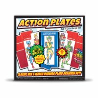 Kahootz Action Plates Rub & Color Design Set