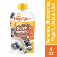 Happy Tot Stage 4 Organic Bananas Blueberries Yogurt & Oats + Super Chia Pouch Perspective: Main