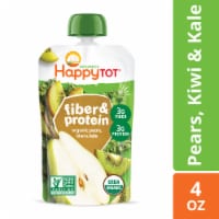 Happy Tot Organics Fiber & Protein Pears Kiwi & Kale Stage 4 Baby Food