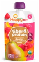 Happy Tot® Organics Fiber & Protein Pear Raspberry Carrots & Butternut Squash Stage 4 Baby Food