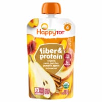 Happy Tot Toddler Food-Organic-Fiber,Protein-Stage 4-Apple Peach Pumpkin,Cinnamon-4 oz-16Case