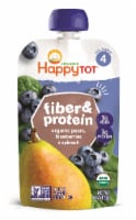 Happy Tot® Organics Fiber & Protein Pears Blueberries & Spinach Blend Stage 4 Baby Food