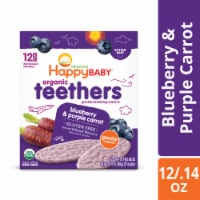 Happy Baby® Organics Gluten Free Blueberry & Purple Carrot Gentle Teething Wafers Snack