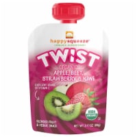 Happy Kid® Organic Twist Apple Beet Strawberry & Kiwi Blended Fruit & Veggie Snack Perspective: Main