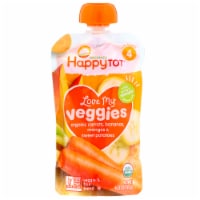 Happy Tot Love My Veggies Stage 4 Organic Carrots Bananas Mangos & Sweet Potatoes Pouch Perspective: Main