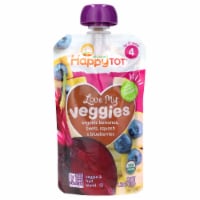 Happy Tot® Organics Love My Veggies Banana Beet Squash & Blueberry Blend Stage 4 Baby Food