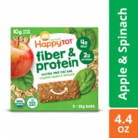Happy Tot® Organics Fiber & Protein Apples & Spinach Oat Bars Snack