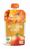 Happy Baby Organics Clearly Crafted Apples Pumpkin & Carrot Stage 2 Baby Food Pouch