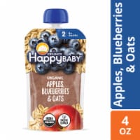 Happy Baby Clearly Crafted Stage 2 Apples Blueberries & Oats Pouch Perspective: Main