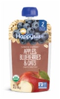 Happy Baby® Organics Clearly Crafted Apples Blueberries & Oats Stage 2 Baby Food Pouch