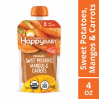 Happy Baby Clearly Crafted Stage 2 Sweet Potatoes Mangos & Carrots Pouch Perspective: Main