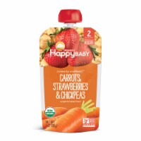 Happy Baby Organics Clearly Crafted Carrots Strawberries & Chickpea Stage 2 Baby Food Pouch