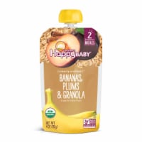 Happy Baby Stage 2 Meals Bananas Plums & Granola Pouch Perspective: Main