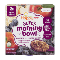 Happy Tot® Organics Super Morning Bowl Apples & Blueberries Oatmeal + Sprouted Quinoa