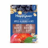 Happy Baby® Organics Clearly Crafted® Apples Blueberries & Oats Stage 2 Baby Food Pouches