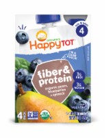 Happy Tot® Organics Fiber & Protein Stage 4 Organic Pears, Blueberries & Spinach Pouch