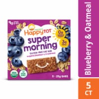 Happy Tot Super Foods Gluten Free Oat Bar Organic Blueberries & Oatmeal Box Perspective: Main