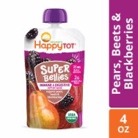 Happy Tot Super Bellies Stage 4 Immune+Digestive Support Blend Pears Beets Blackberries Pouch Perspective: Main