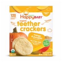 Happy Baby Organic Teether Crackers Gluten Free Mango & Pumpkin with Amaranth Box Perspective: Main