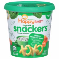 Happy Baby® Organic Snackers™ Gluten Free Creamy Spinach & Carrot Baked Grain Snack