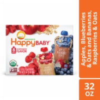 Happy Baby Clearly Crafted Pouch Stage 2 Oat Variety Pack Pouch Perspective: Main
