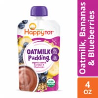 Happy Tot Organics Oatmilk Bananas & Blueberries Oatmilk Pudding Stage 4 Baby Food