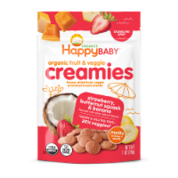 Happy Baby® Organic Fruit & Veggie Creamies Strawberry Butternut Squash & Banana Baby Snacks Perspective: Main
