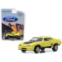 Greenlight 29947 1 isto 64 1973 Ford Falcon XB Diecast Car Model, Yellow with Black Stripe