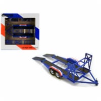 GMP 14310 Tandem Car Trailer with Tire Rack Blue Mopar for 1-43 Scale Model Car