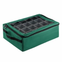 Tiny Tim Totes 83-DT5575 48 Christmas Ornament Organizer Storage Box - Green