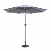 Villacera 83-OUT5446 9 ft. Outdoor Patio Umbrella with 8 Ribs - Gray