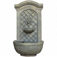 Outdoor Wall Water Fountain 31  Garden Yard Patio Rosette Leaf French Limestone