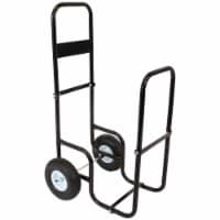 Sunnydaze Powder-Coated Steel Log Cart Carrier and Storage Rack with Wheels