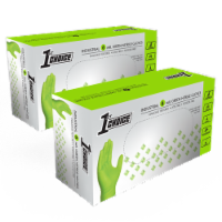 1st Choice Green Nitrile Disposable Gloves 6 Mil Textured XX-Large 200