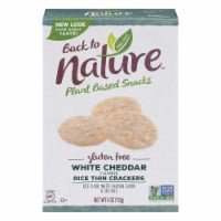 Back to Nature Gluten-Free White Cheddar Rice Thin Crackers