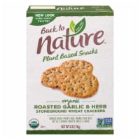 Back To Nature Organic Roasted Garlic & Herb Stoneground Wheat Crackers