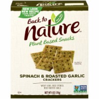 Jay C Food Stores Back To Nature Spinach Roasted Garlic Crackers 6 Oz